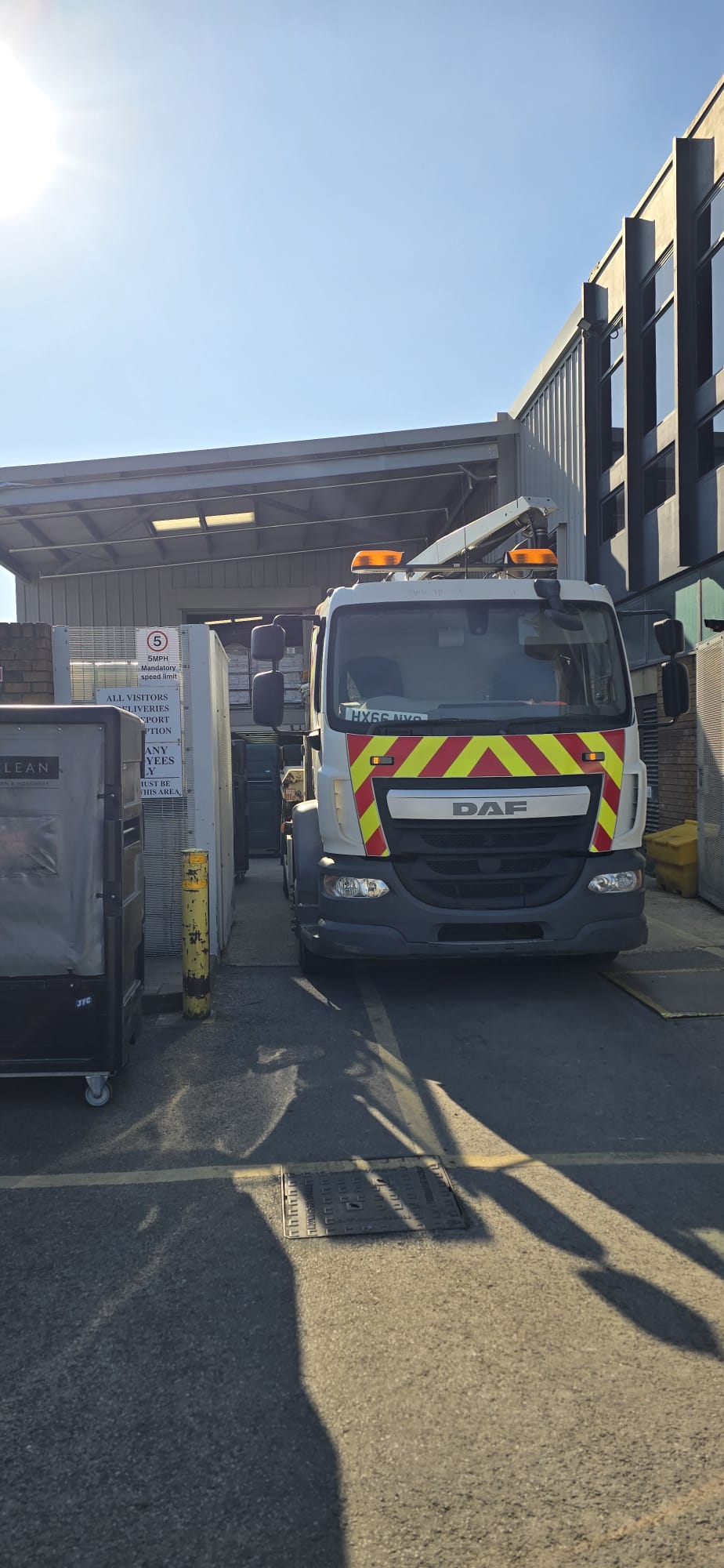 DAF tanker on commercial delivery yard