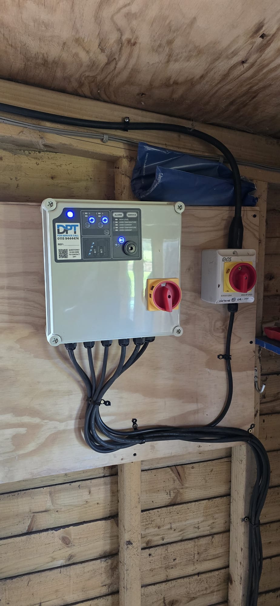 Installed DPT pump control panel