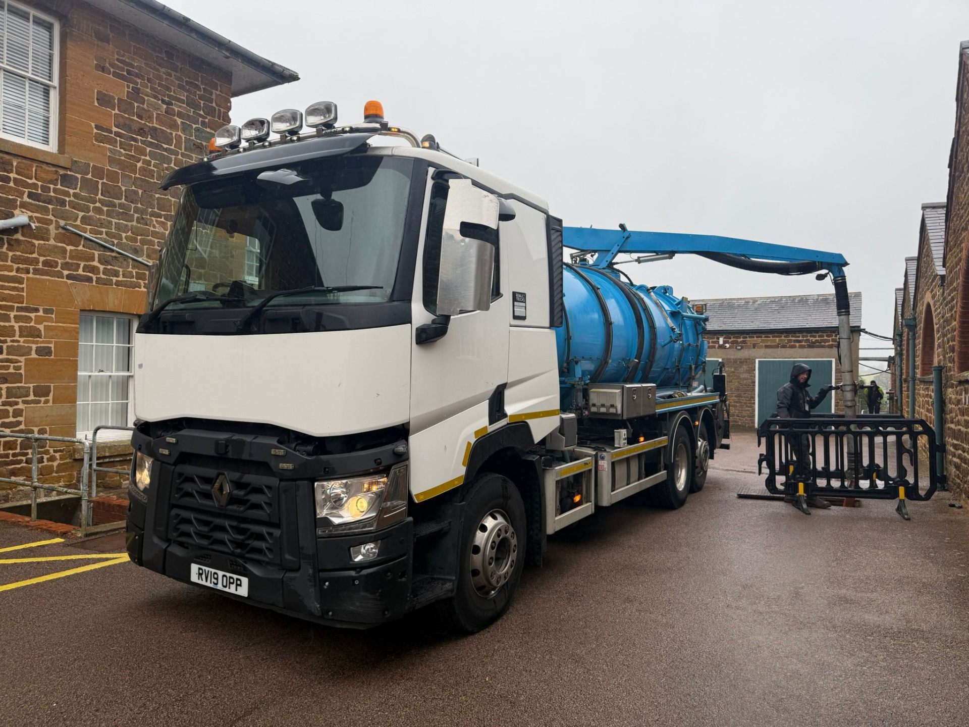 Tanker truck at customer site